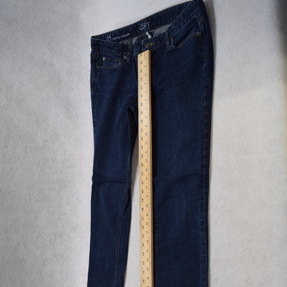 Ann Taylor Loft Women's Strait Jeans Waist 31 / 10 Gently Used #359 - Picture 2 of 7